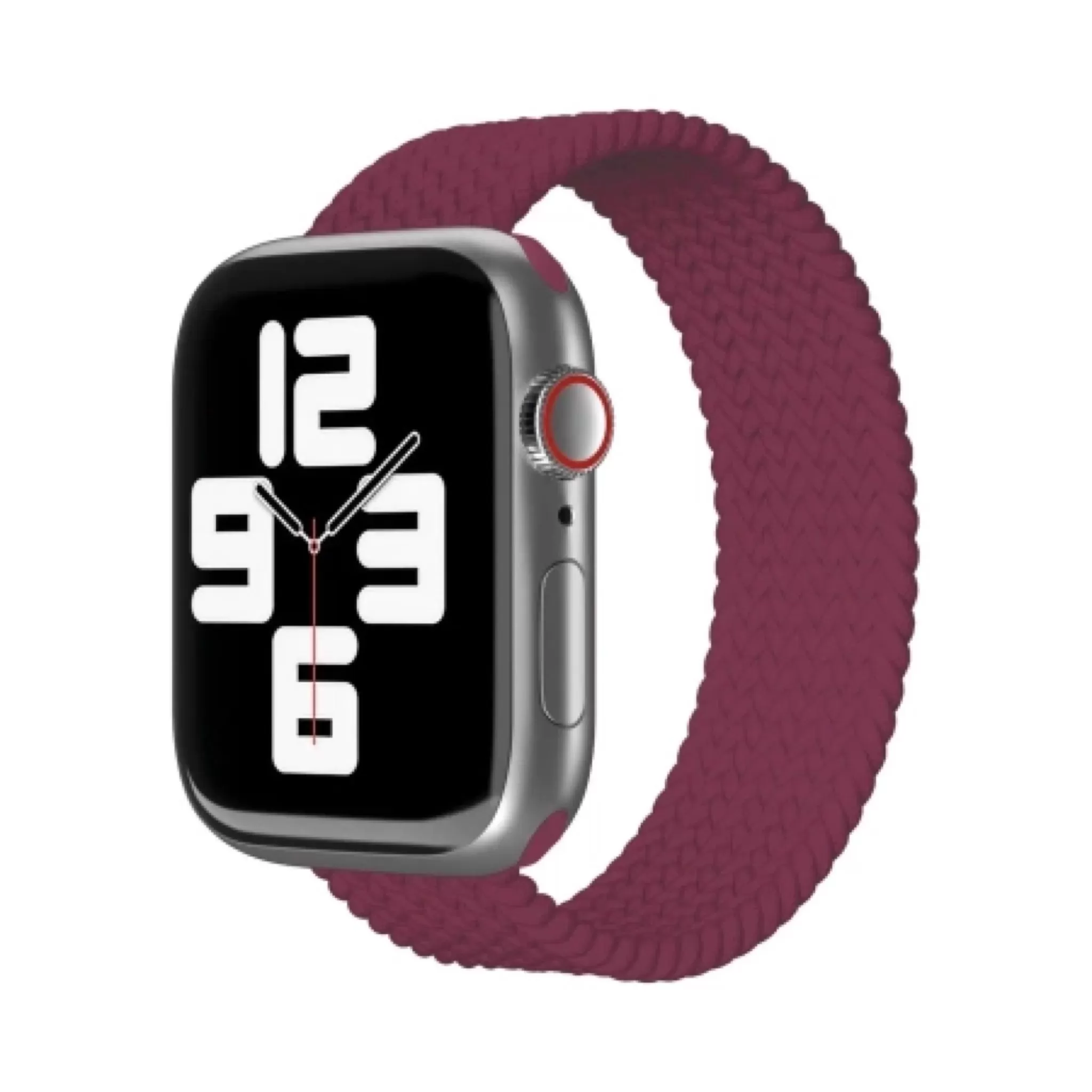 Ремешок нейлоновый плетёный "vlp" для Apple Watch 38/40/41, S/M, 2шт, марсала
