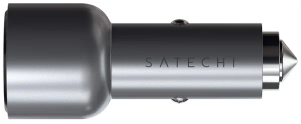 Автомобильное зарядное устройство Satechi 40W Dual USB-C, серый